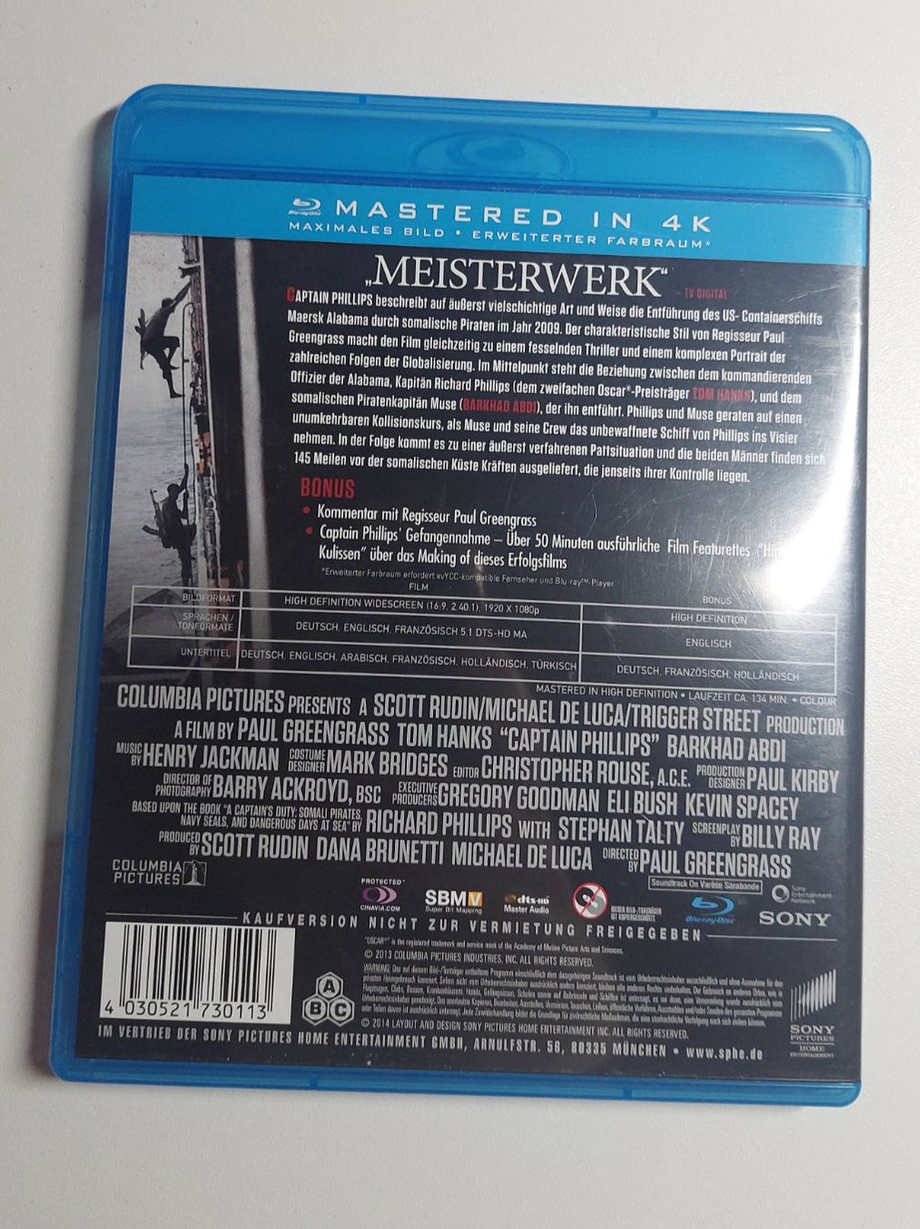 Tous les DVDs: Captain Phillips Blu-ray – D'occasion à Erlinsbach par pfunky 1