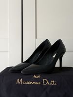 Massimo Dutti Leder Pumps Schwarz Grösse 36