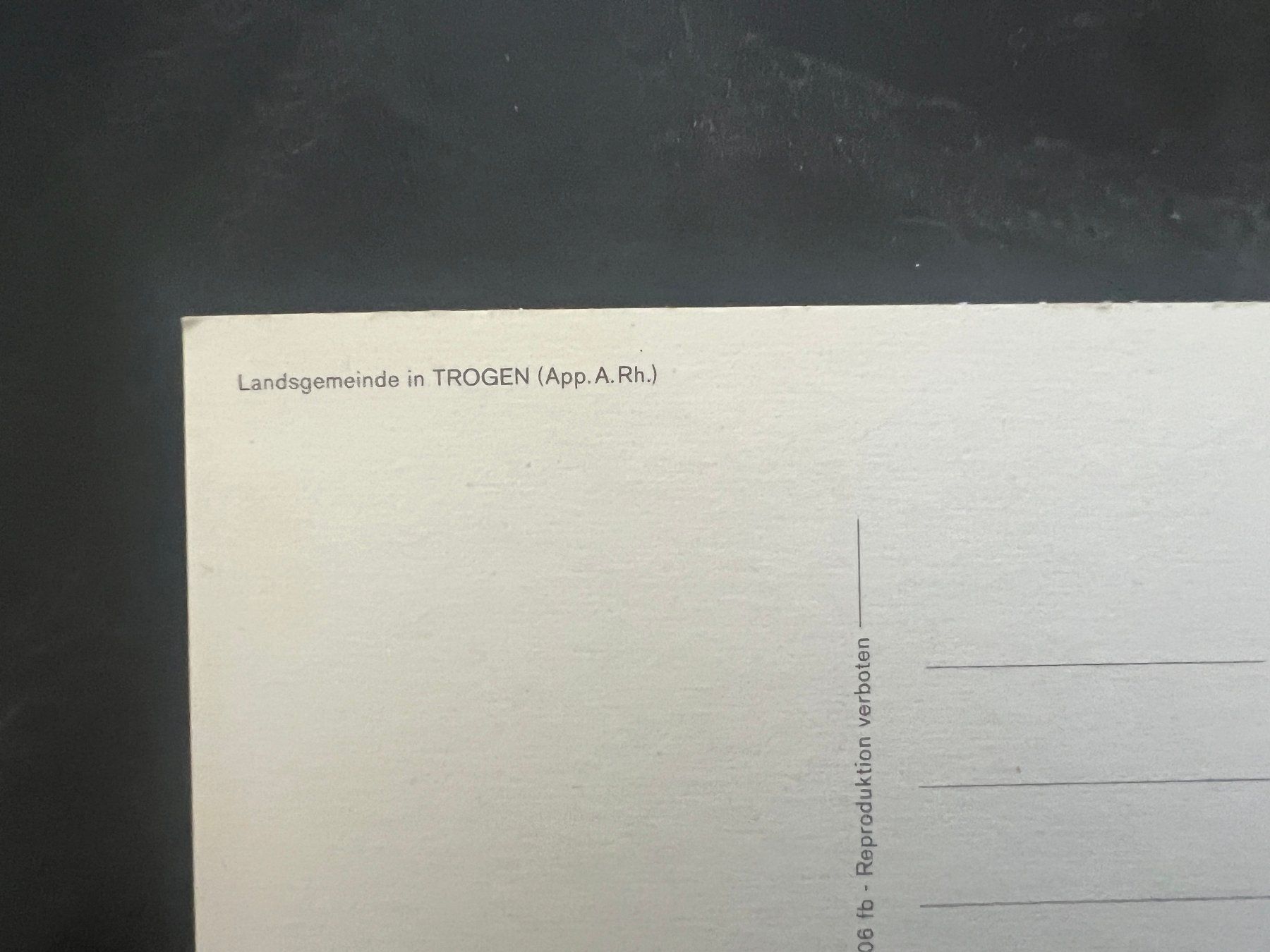 Cartoline postali: AK  Trogen Landsgemeinde  (G3377) – Nuovo (secondo la descrizione) da Hinwil venduto da Sidi4 1
