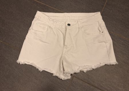 Short blanc jeans