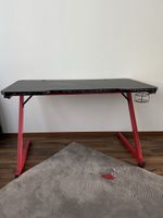 Gaming Tisch - Schreibtisch, Schwarz / Rot