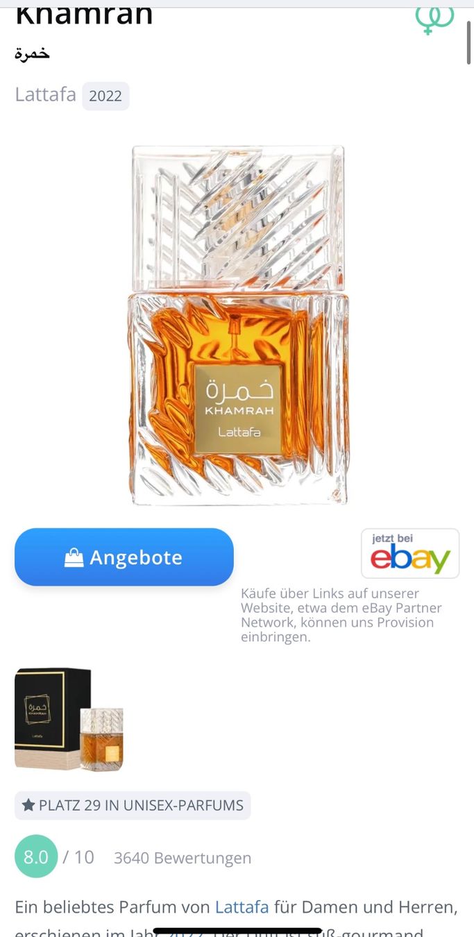 Lattafa Parfum & Eau de Toilette: Lattafa Khamrah  EDP 2 ml Abfüllung. – Gebraucht aus Zürich von deruja 2