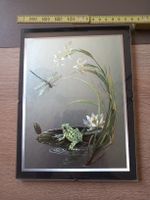 Bild Frosch Libelle Seerose im Glas passepartout 20x30cm