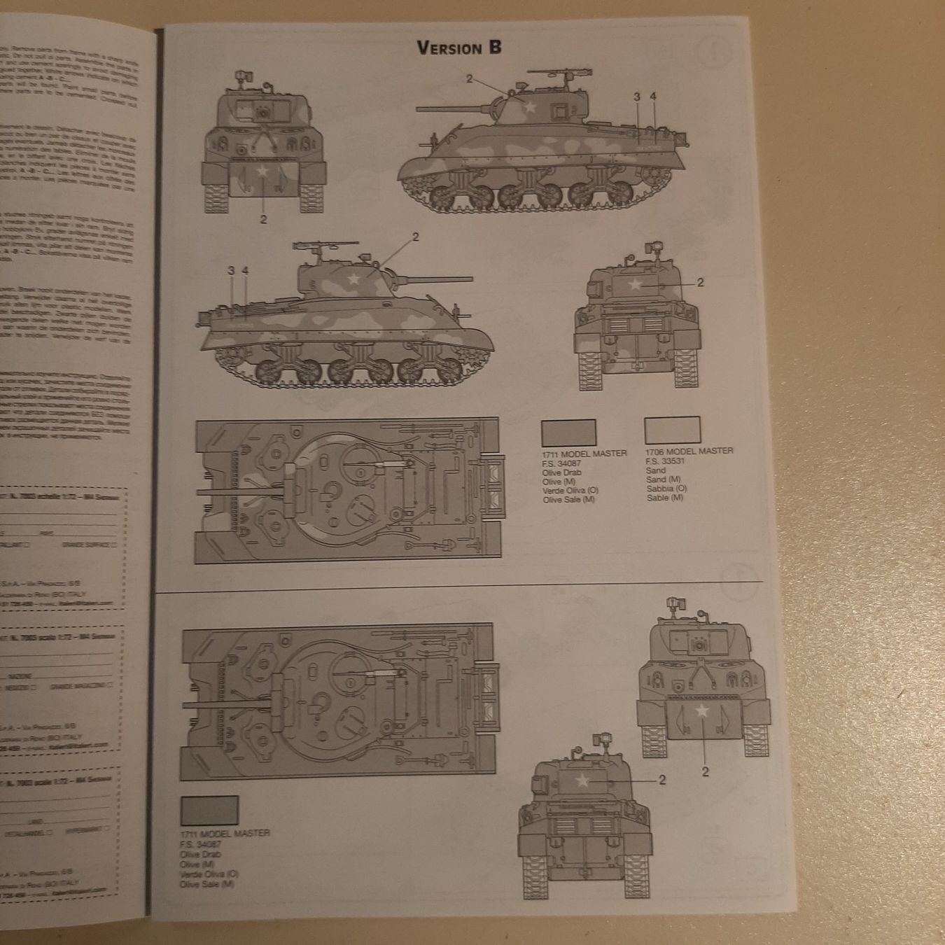 Italeri Kits de montage: 570 ... M4A1 Sherman ... Italeri 7003 – Neuf (Voir description) à Bonstetten par Benibanny59 2