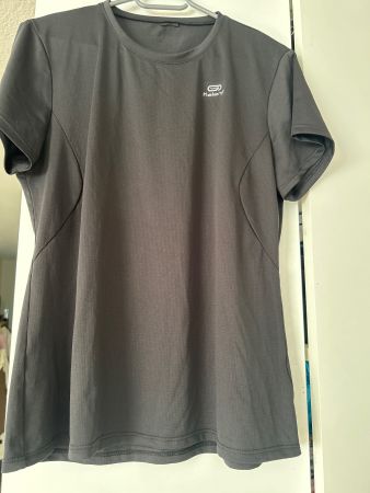 Laufshirt Kalenji schwarz Kurzarm Funktionsshirt