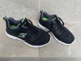 Skechers Turnschuhe Gr. 33, schwarz/neongrün