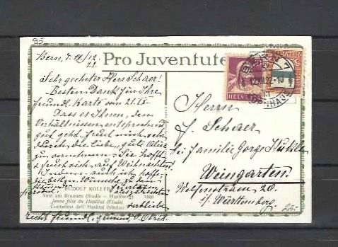 Cartoline: 1 Karte Pro Juventute – Nuovo (secondo la descrizione) da Koblenz venduto da Markenhimmel
