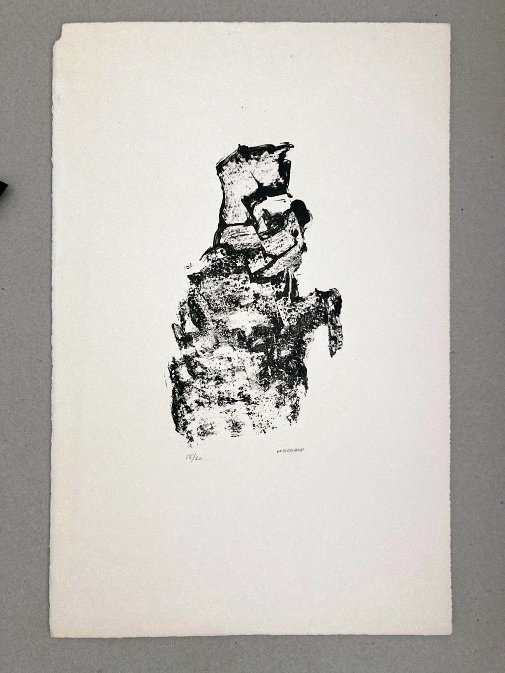Grafica & Litografie: HENRI MICHAUX - COMPOSITION - LITHOGRAPHIE - 1974 – Usato da Vandoeuvres venduto da ngc_9qj2