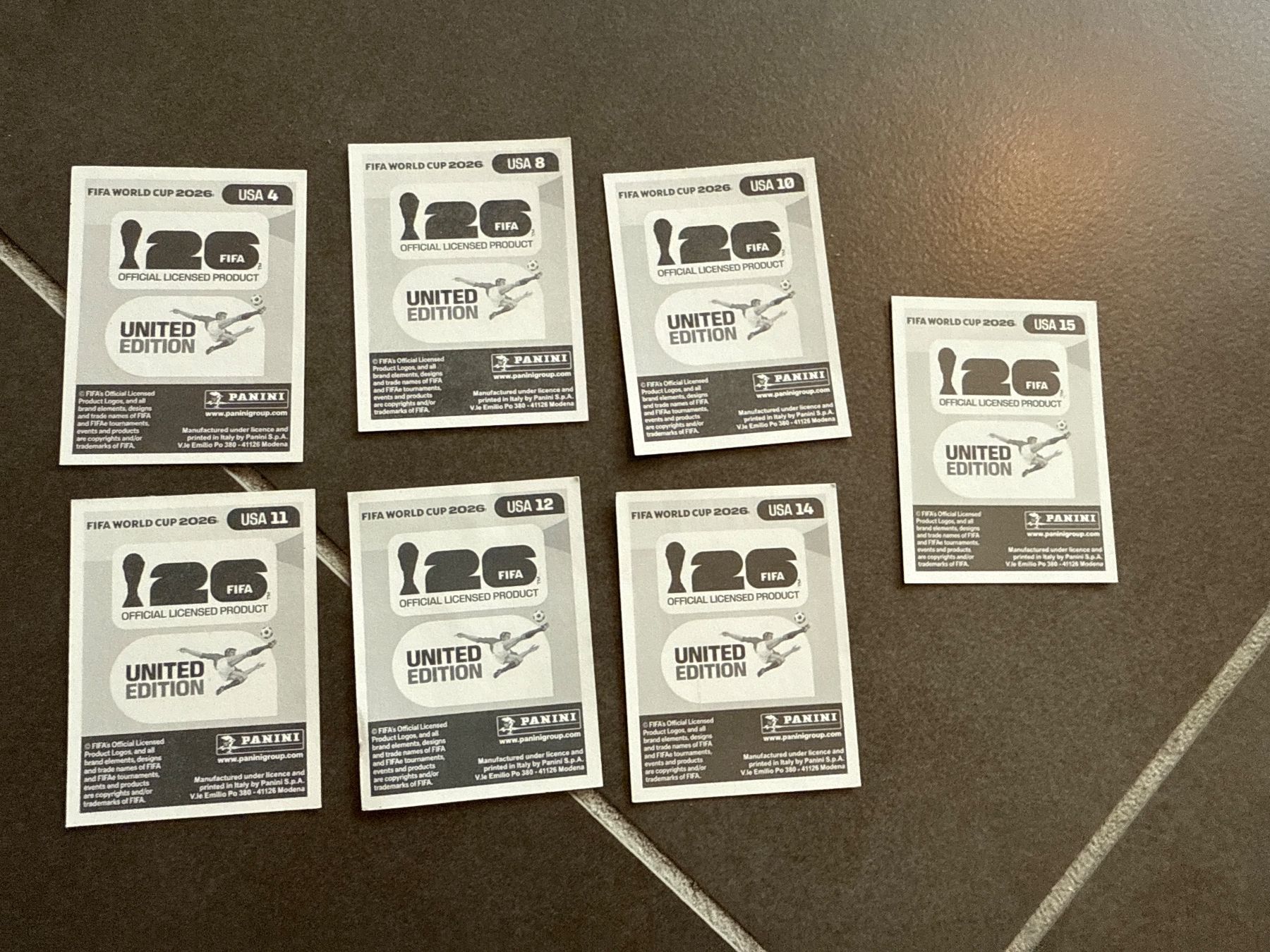 Panini Carte collezionabili: USA 4,8,10,11,12,14,15 – Nuovo e nell'imballaggio originale da Savigny venduto da Kinderboutique