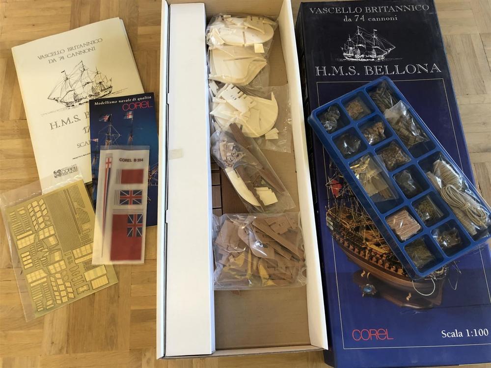 MODELLISMO NAVALE COREL HMS BELLONA - SM54 Vascello Britannico da 74  cannoni del