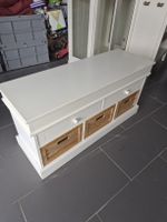 Kommode weiss mit 2 Schubladen 3 Kisten L100cm T35cm H50cm