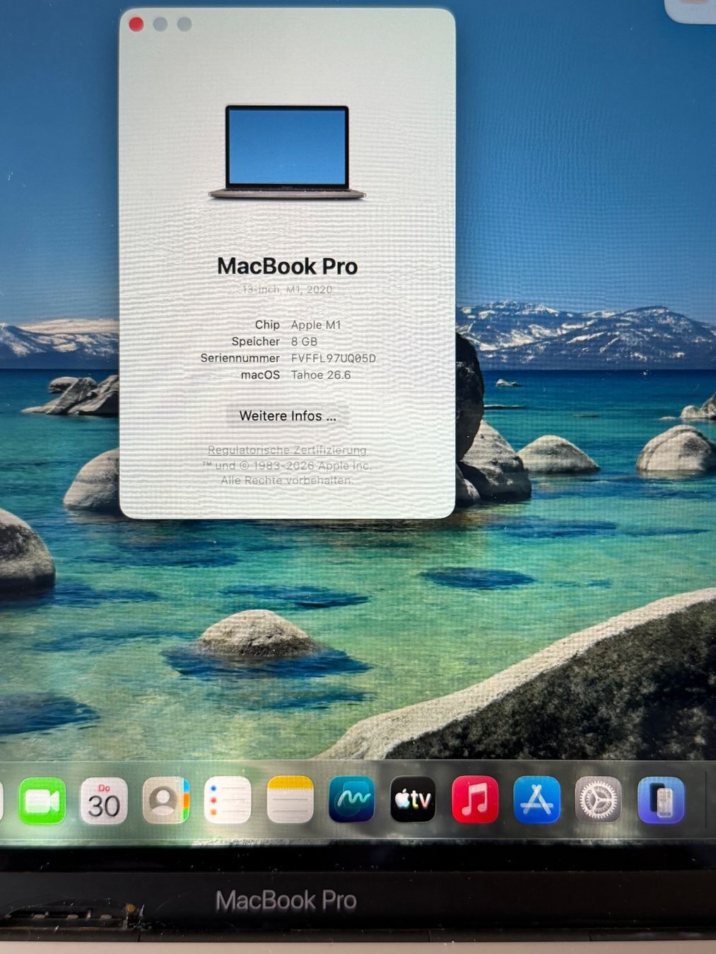 Apple Portables: Macbook pro 13.  2020 – D'occasion à Schattdorf par Kofi57 2