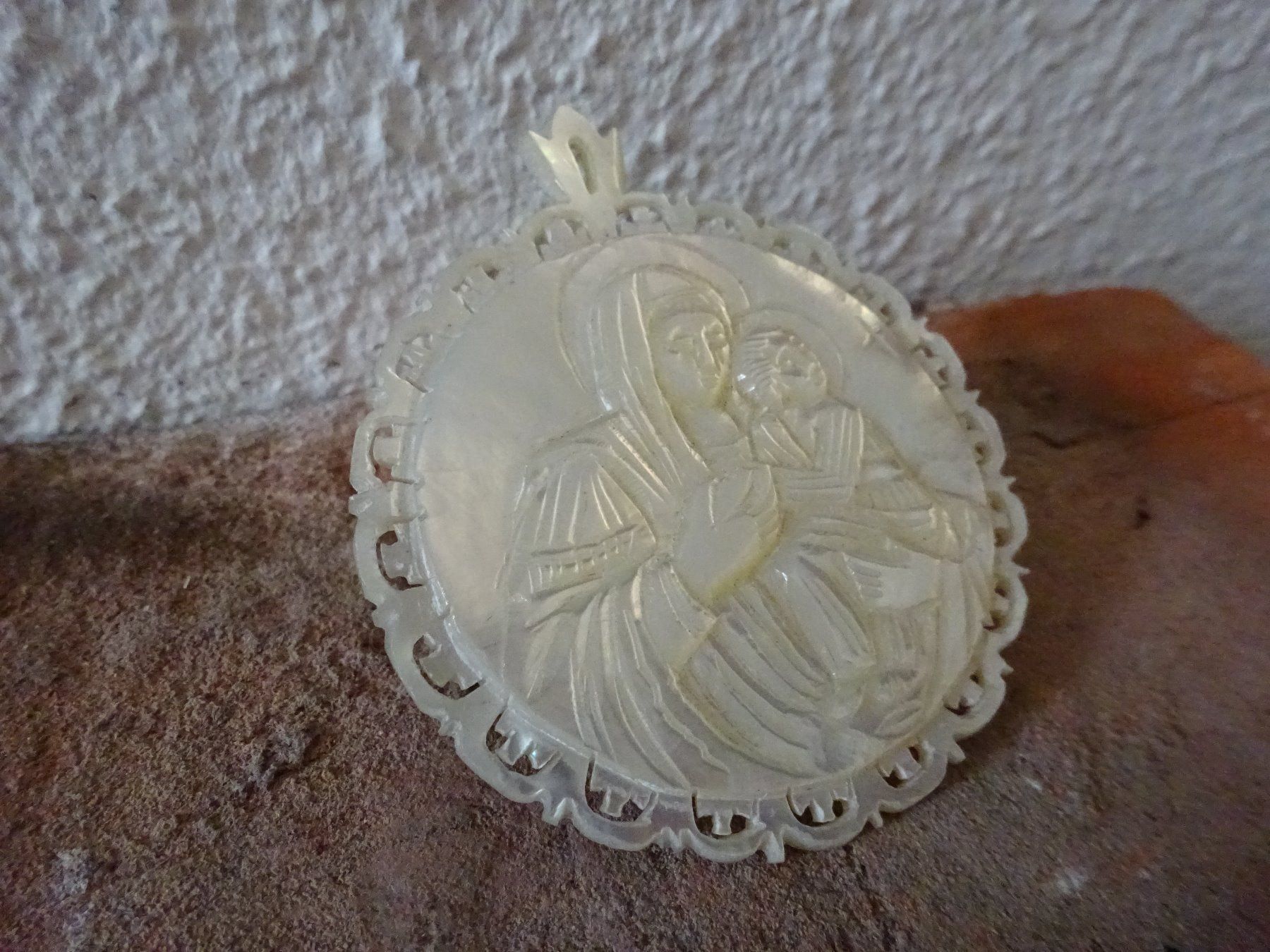 Ciondoli: Madonna Perlmutt Anhänger Jerusalem – Usato da Esslingen venduto da FetteSchnecke 2
