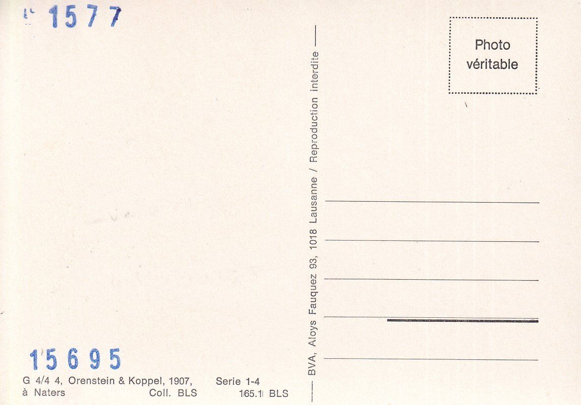 Cartoline postali: Naters   VS  -   Furka-Oberalp-Bahn – Usato da Brig venduto da Valcards54 1