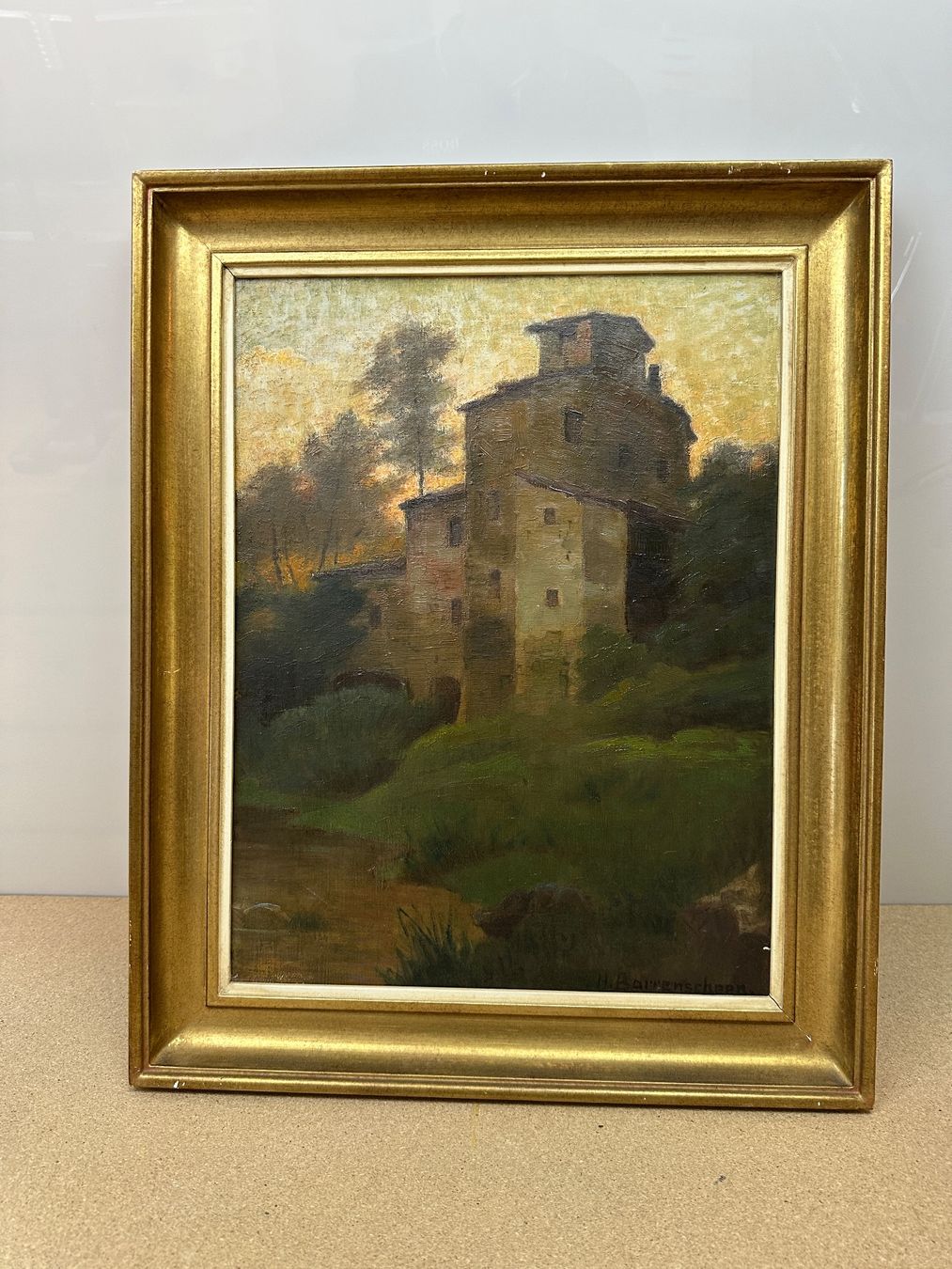 Dipinti: Gemälde Landschaft  Signiert – Usato da arlesheim venduto da Art.en1
