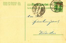 Schaffhausen - Postkarte Stempel + 1908