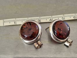 Ohrstecker Bernstein 925 Silber 5g Ohrringe Schmuck