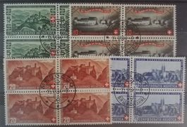 3940) B22-25, Pro Patria im 4-Block ET Kt. 150.-