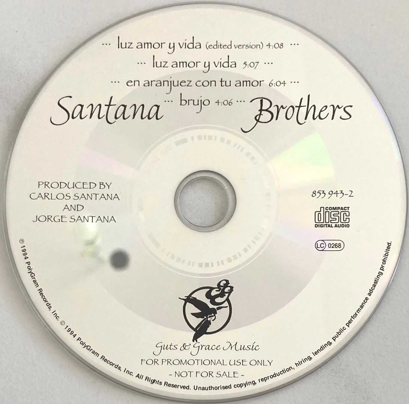 CD: SANTANA BROTHERS - BROTHERS – Usato da Poliez-Pittet venduto da Newtown-Records 2