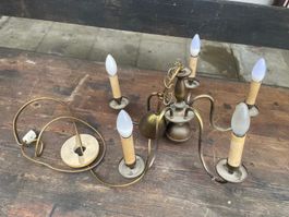 Ancien lustre à cinq bras, entièrement d’origine