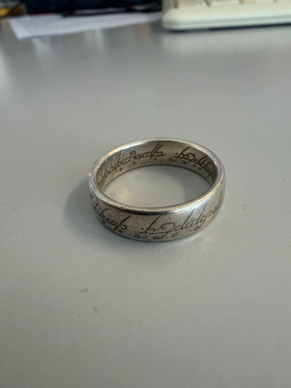 Ringe: Der Eine Ring - Herr der Ringe Replika, Silber, Gravur – Gebraucht aus Heimiswil von Mad2mad