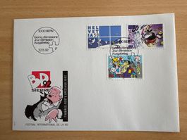 Erstausgabetag Couver BD92 Sierre 1992 CHF 0.50 Comics