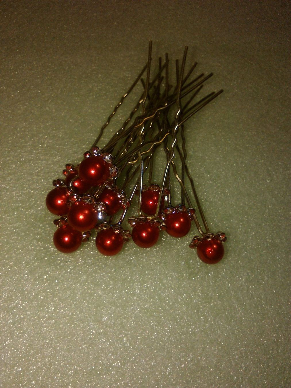 Accessori per capelli: haarschmuck,,,haarklips,,,rot blumen – Nuovo (secondo la descrizione) da Basel venduto da bijoutrie_4 2