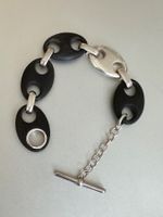 Vintage 925 Silber Armband mit Ebenholz