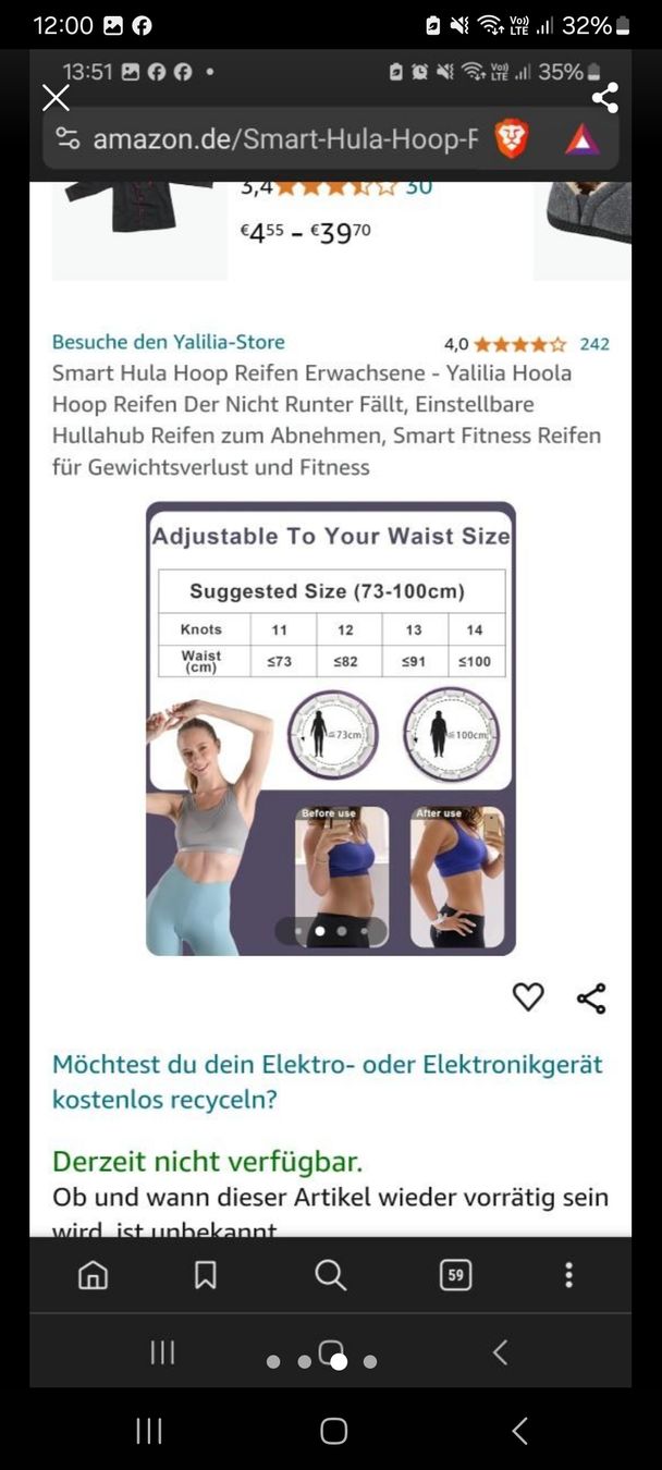 Hometrainer: Smart hoola hoop Ring Yalilia – Neu (gemäss Beschreibung) aus Jona von Schaniarle 2