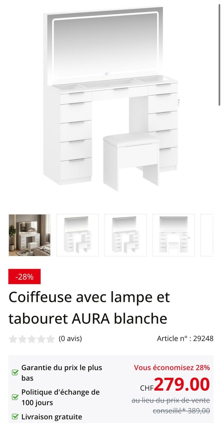 Tavoli da trucco: Coiffeuse Gonser neuve  jamais ouverte – Nuovo e nell'imballaggio originale da Lausanne venduto da eli_yq7q 2