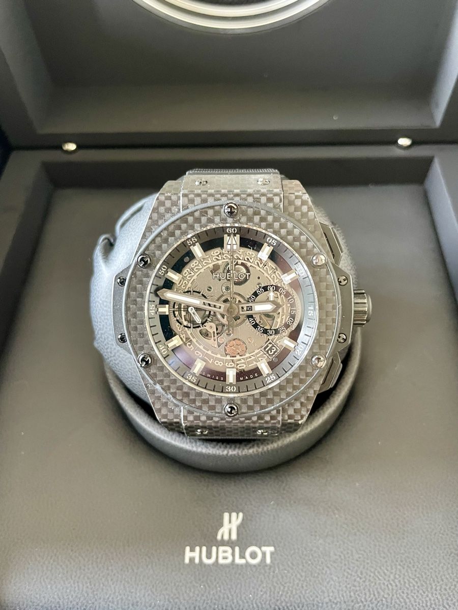 Hublot Orologi: Hublot King Power Carbon Fullset – Usato da Zürich venduto da SoRaVa