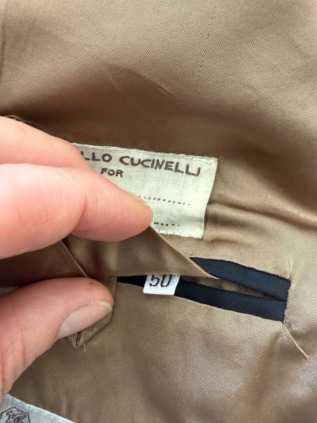 Brunello Cucinelli Cappotti: Brunello Cucinelli Navy Double-Breasted Cotton Coat - EU 50 – Usato da bassins venduto da theonlyrod 3
