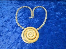 Mondstein Edelstein Halskette mit Spirale EINZELSTÜCK!