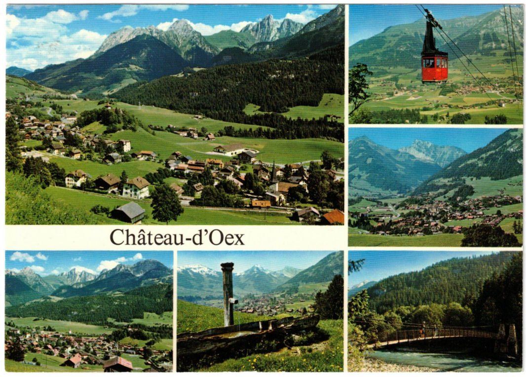 Ansichtskarten: Château d'Oex - 6 Bild AK – Gebraucht aus Binningen von Mountainrider