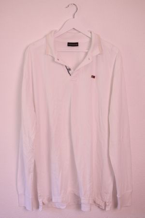 Napapijri Langarm-Poloshirt für Herren – Weiss – Gr. XXXL