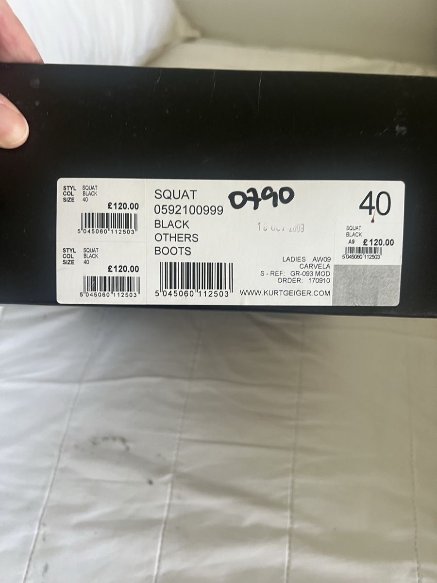 Scarpe da uomo: Black leather boots size 40 with studs – Usato da Zürich venduto da ginag2684 3