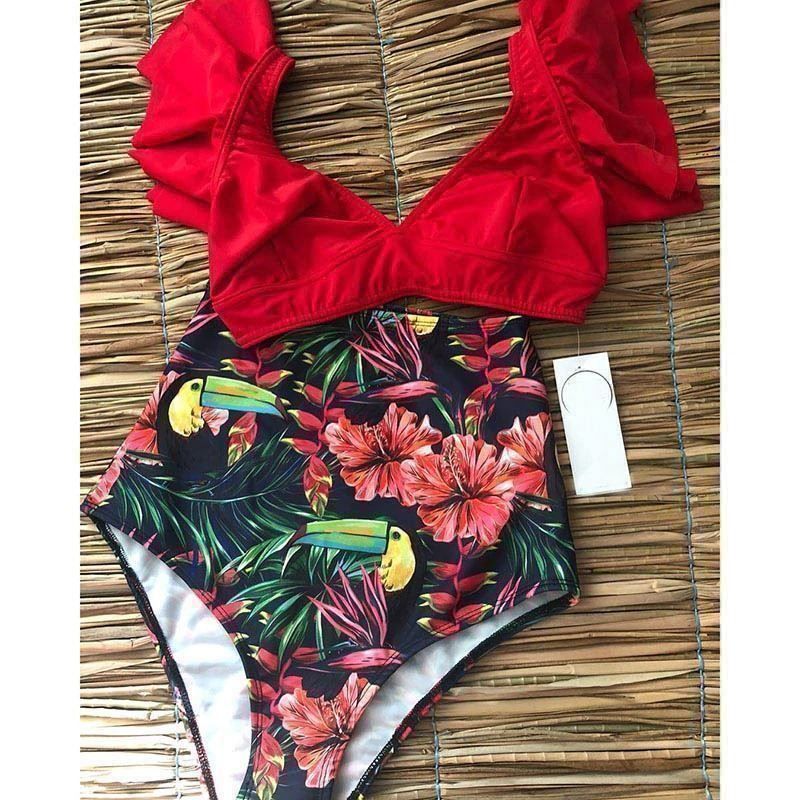 Costumi da bagno & Bikini: Blumen Bikini Badeanzug - S M L XL – Nuovo e nell'imballaggio originale da Wittenbach venduto da ChinaSeidenstrasse 1