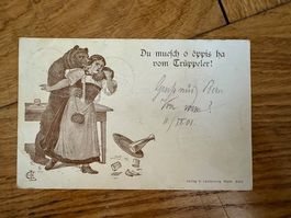 Antike Postkarte, Bärenkarte, Lauterberg, Bern, 1901