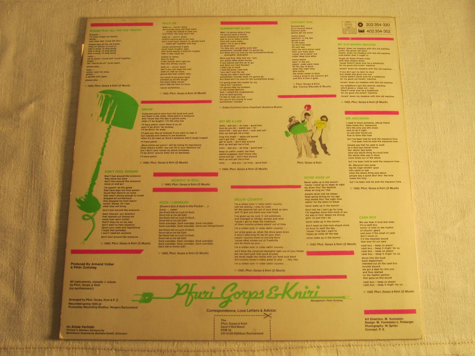 Dischi in vinile: Pfuri, Gorps & Kniri: Sack 'n' Roll, LP Vinyl – Usato da Seengen venduto da mikelele 3