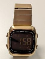 Digitaluhr im Retro Style, Gold von Fossil  - neuwertig