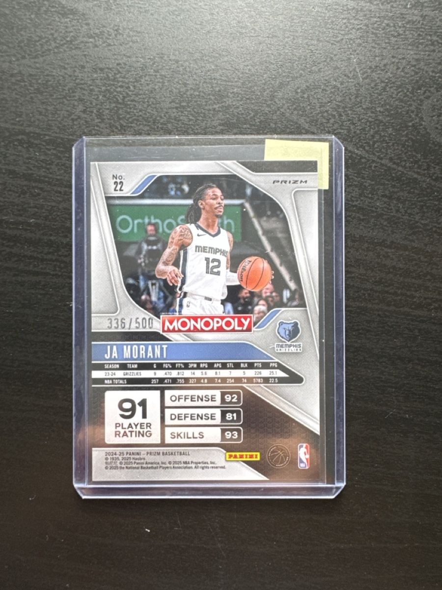 Nba Cartes à collectionner: Ja Morant Monopoly /500 – D'occasion à Dulliken par alpi.cards 1