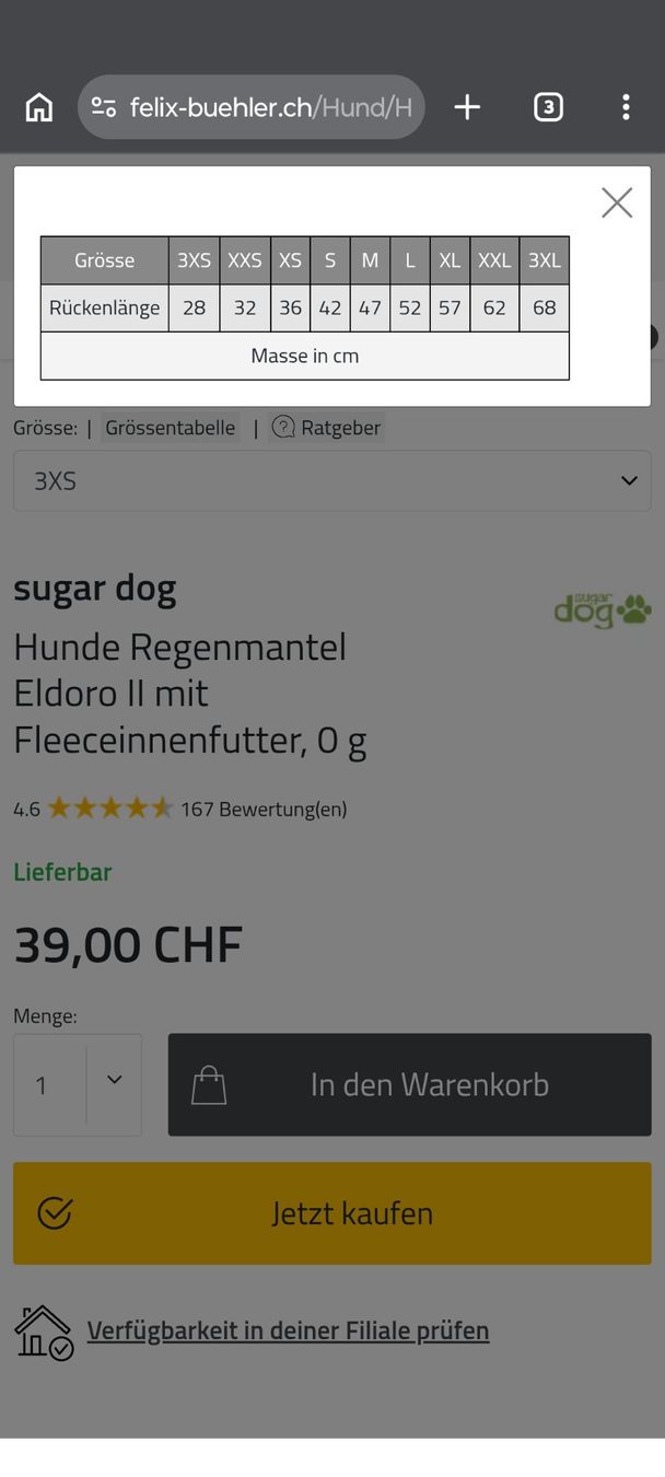 Abbigliamento: Hunde Regenmantel – Usato da Ballwil venduto da lalala77 1