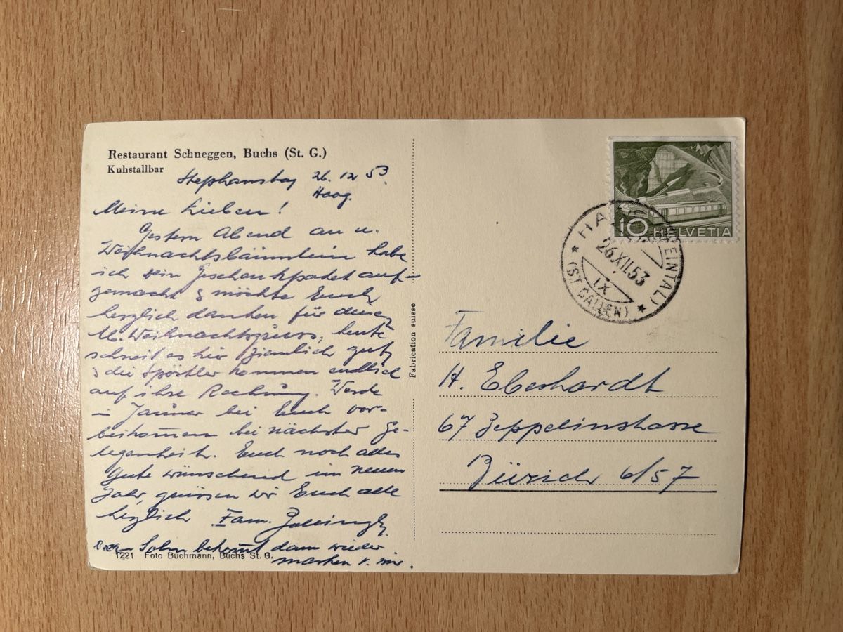 Cartes postales: Restaurant Schneggen, Buchs SG, alte Ansichtskarte Top! – D'occasion à Hinwil par Chuan2 1