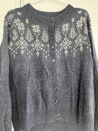 Va Vite  Nordic Sweater-Cardigan , Navy
