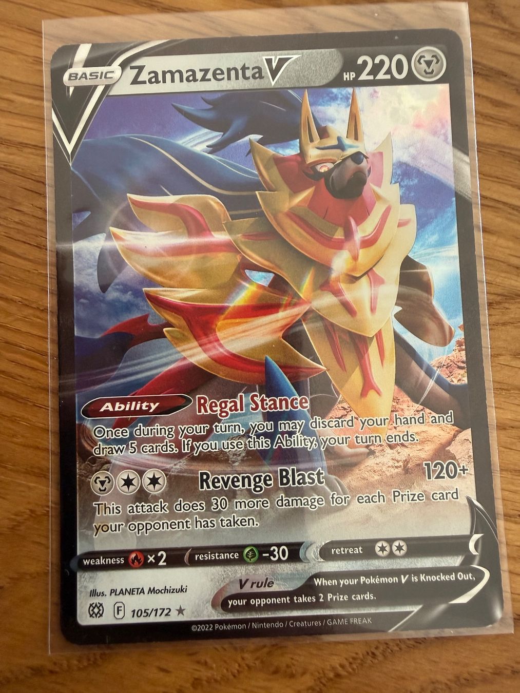 Pokémon Sammelbilder & Trading cards: Zamazenta V 105/172 – Gebraucht aus Amriswil von sim_nlb6