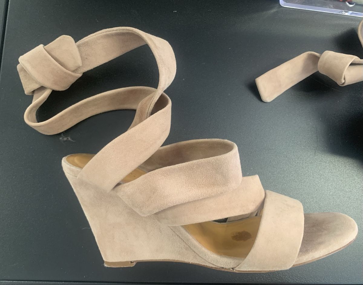 Ba&Sh Scarpe da donna: Ba&sh Wildleder Absatz Sandale hellrosa 39 – Usato da Unterseen venduto da jpowers1971
