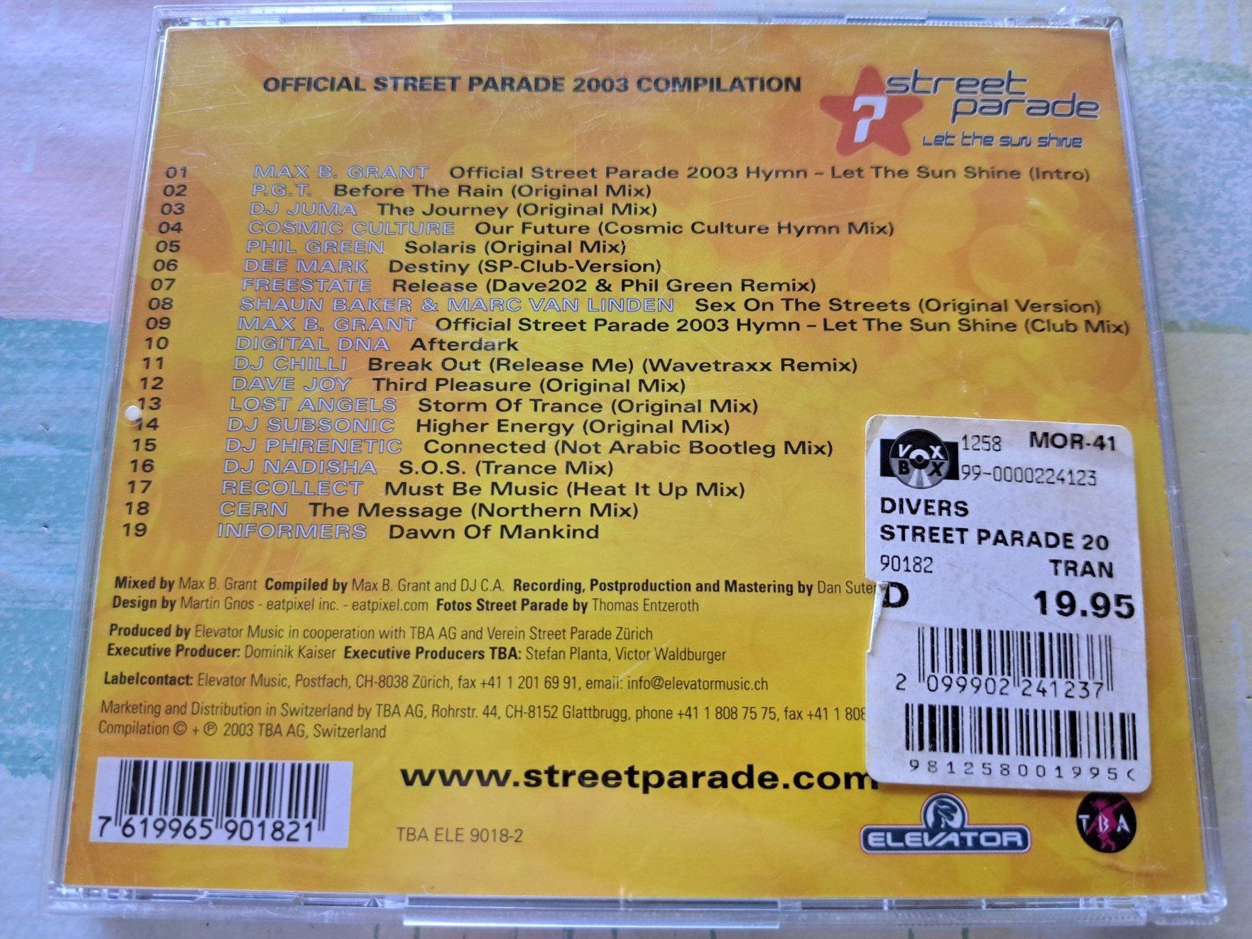 CDs: Cd Street Parade 2003 - Max B. Grant – Gebraucht aus Pully von bro_n52j 1