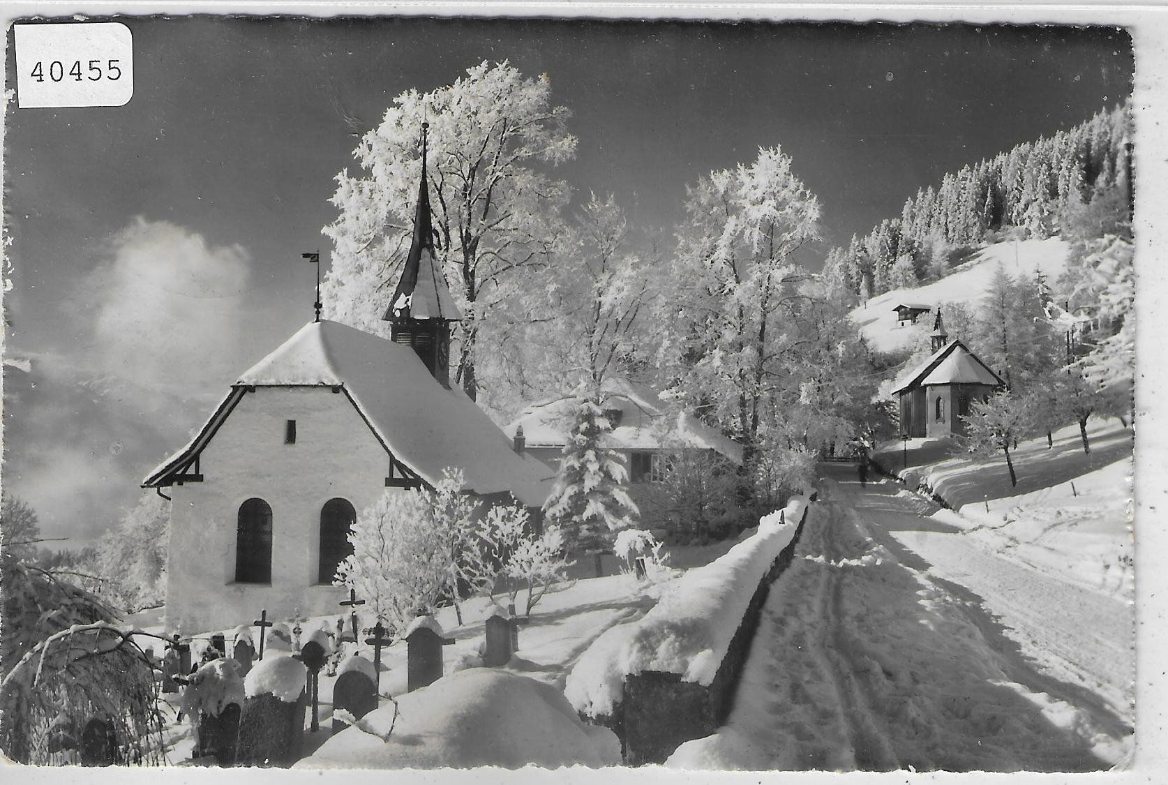 Cartoline postali: Beatenberg - Evang. u. Kath. Kirche im Winter – Usato da Ettingen venduto da Kartenplanet