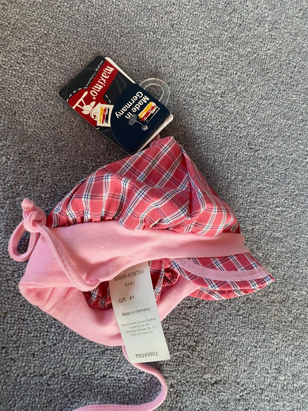 Maximo Altro abbigliamento per bambina: Maximo herziger Sonnenhut zum Binden Gr 41 – Nuovo e nell'imballaggio originale da Trachslau venduto da M_Schmid81 1