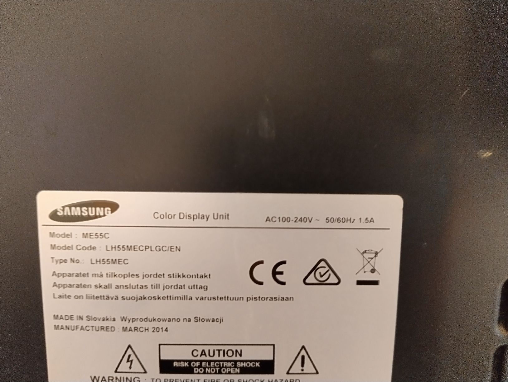 Samsung Monitore: Samsung ME55C 55 Zoll Bildschirm mit Rollständer – Gebraucht aus Neunkirch von StadtOaseGmbH 1